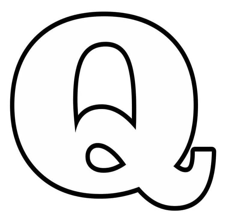 Planse de colorat cu Litera Q