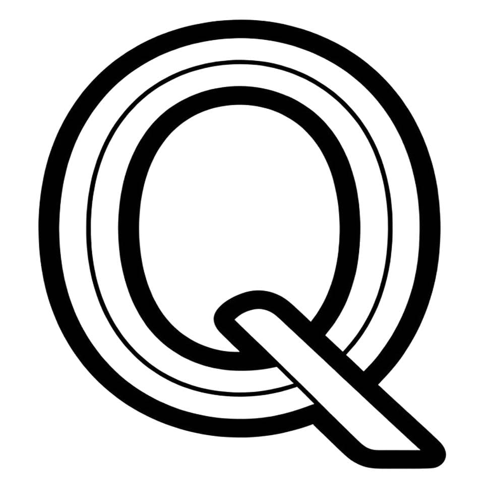 Fise de colorat cu Litera Q imprimabil gratuit pentru copii