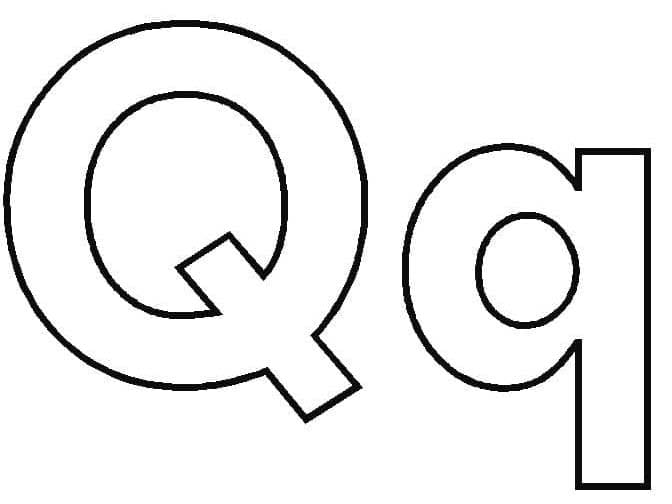 Fise de colorat cu Litera Q imprimabil pentru copii