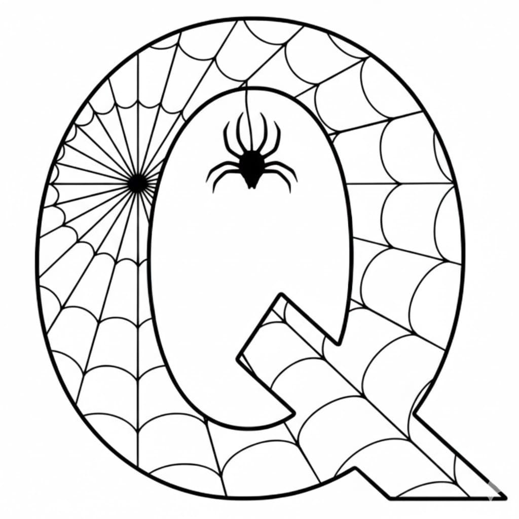 Fise de colorat cu Litera Q imprimabil