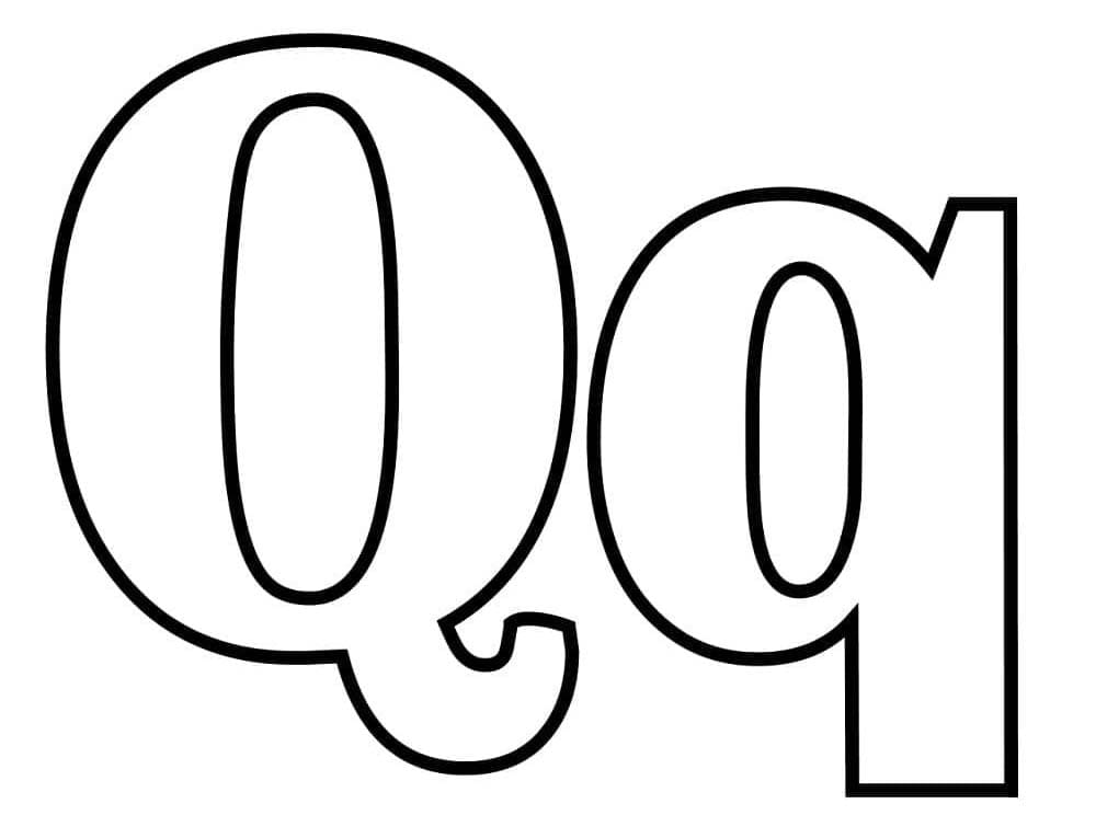 Fise de colorat cu Litera Q pentru copii