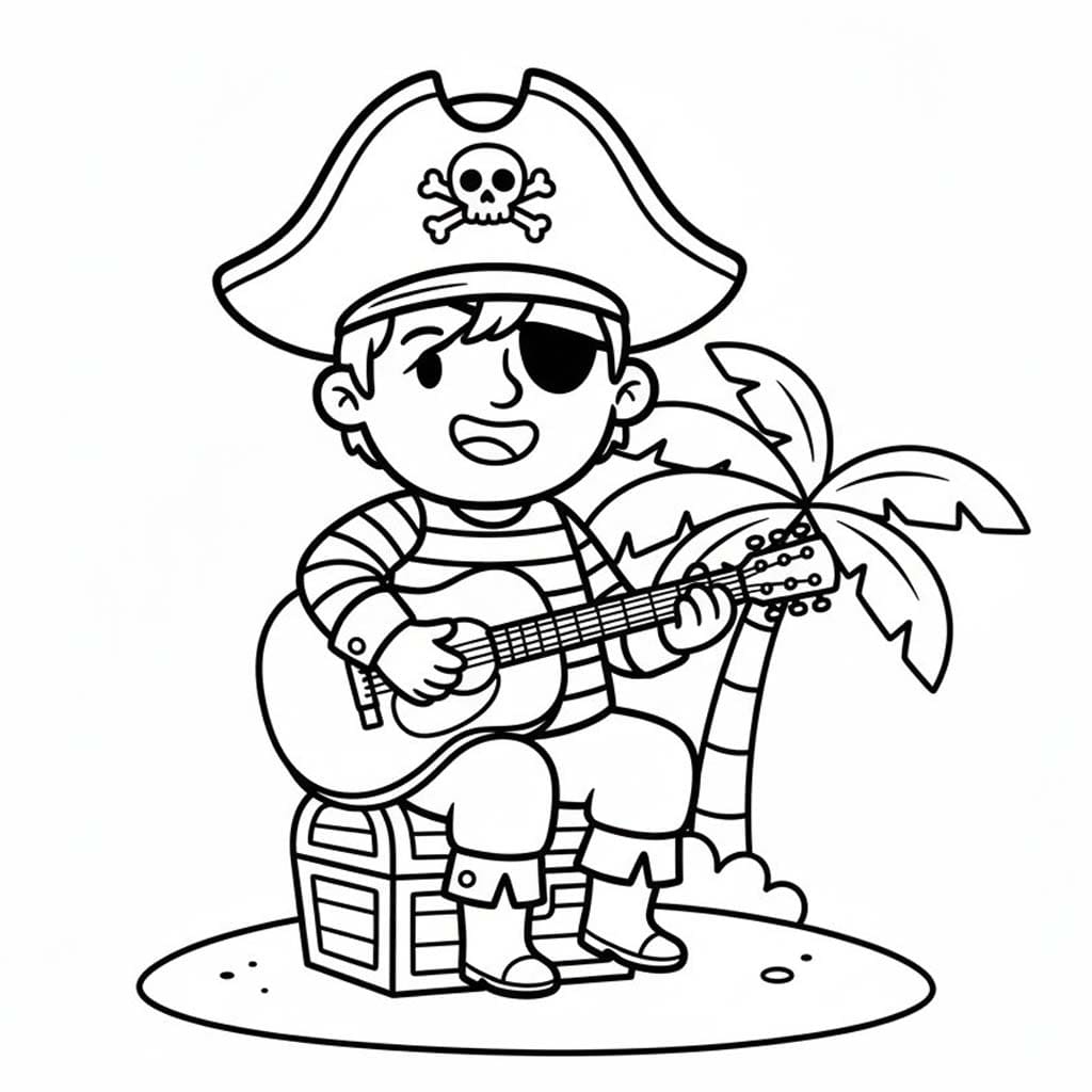 Fise de colorat cu Piraţi gratuit pentru copii