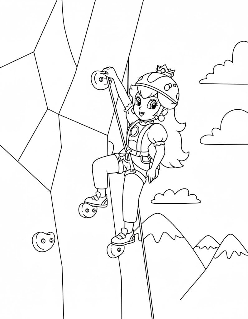 Fise de colorat cu Princesse Daisy gratuit pentru copii