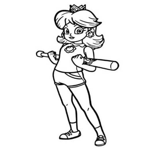 Fise de colorat cu Princesse Daisy imprimabil uşor