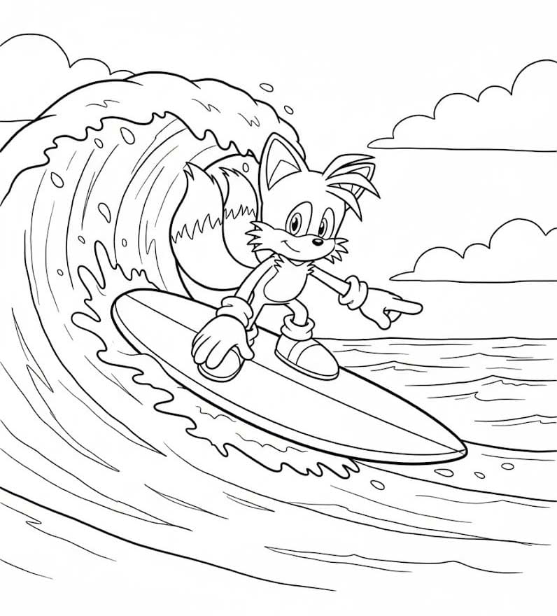 Fise de colorat cu Tails imprimabil