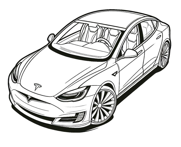 Fise de colorat cu Tesla gratuit