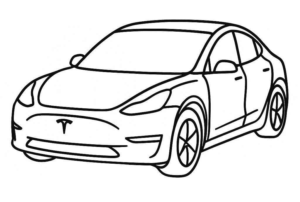 Fise de colorat cu Tesla imprimabil gratuit pentru copii