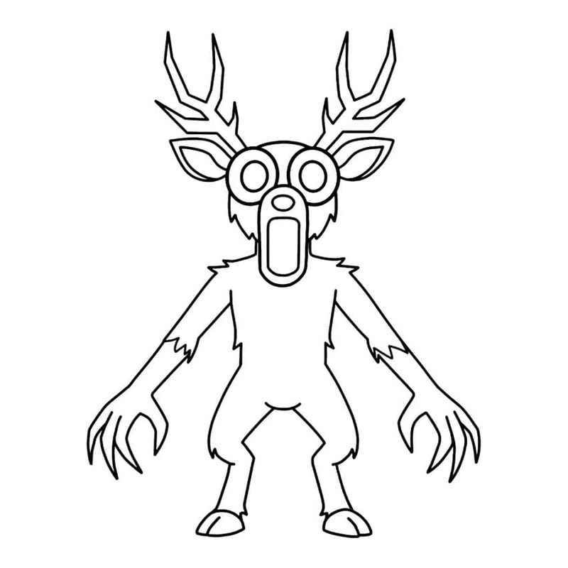 Fise de colorat cu 99 Nights in the Forest bazic la copii