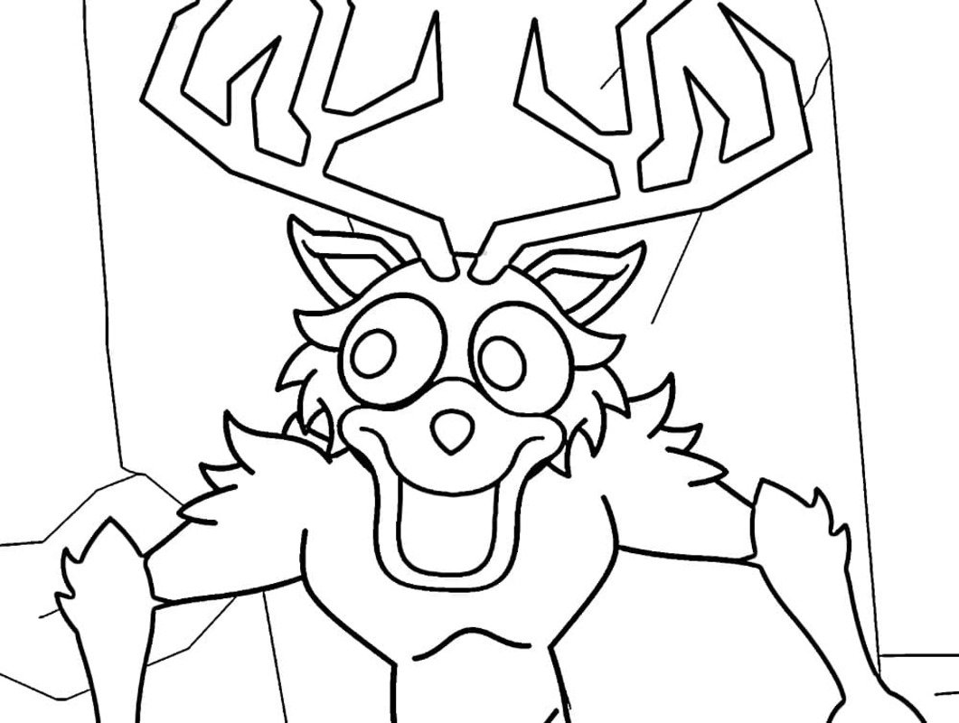 Fise de colorat cu 99 Nights in the Forest simplu la copii