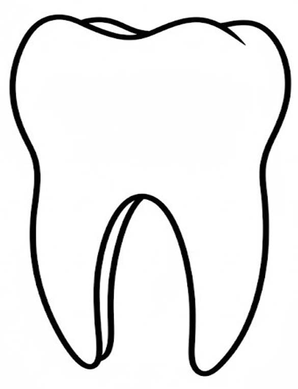 Fise de colorat cu Desenează Dinte gratuit