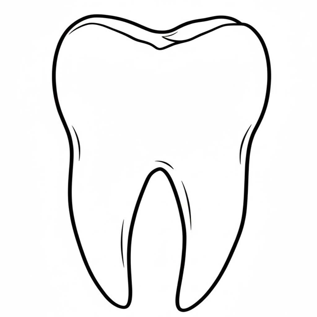 Fise de colorat cu Desenează Dinte