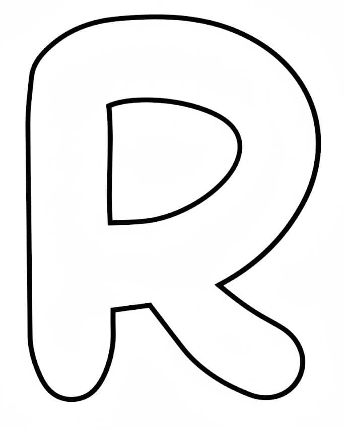Fise de colorat cu Desenează Litera R gratuit