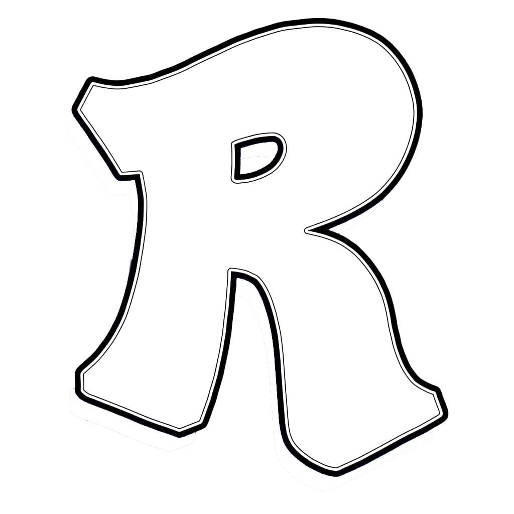 Fise de colorat cu Desenează Litera R simplu