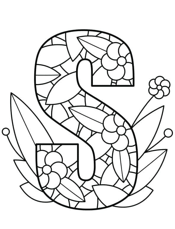 Fise de colorat cu Desenează Litera S gratuit pentru copii