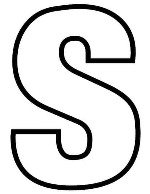 Fise de colorat cu Desenează Litera S imprimabil bazic