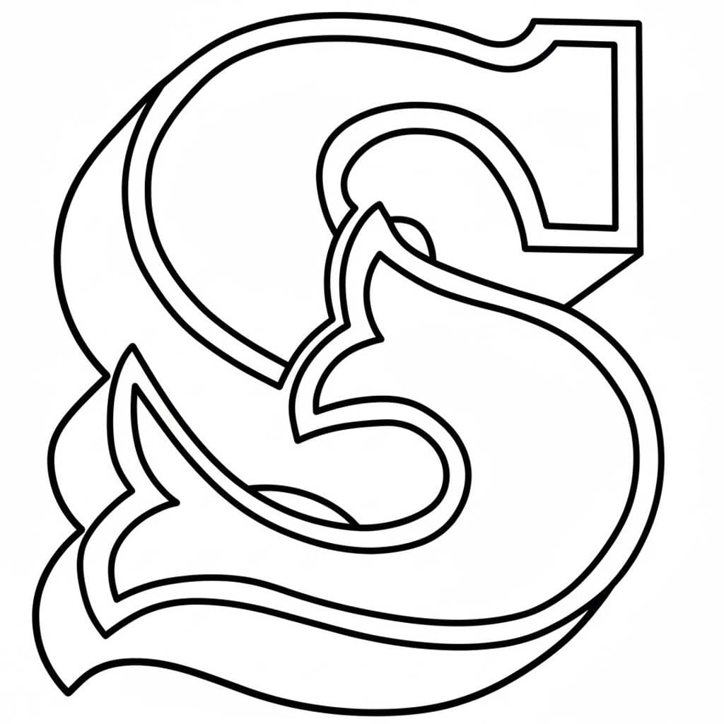 Fise de colorat cu Desenează Litera S imprimabil
