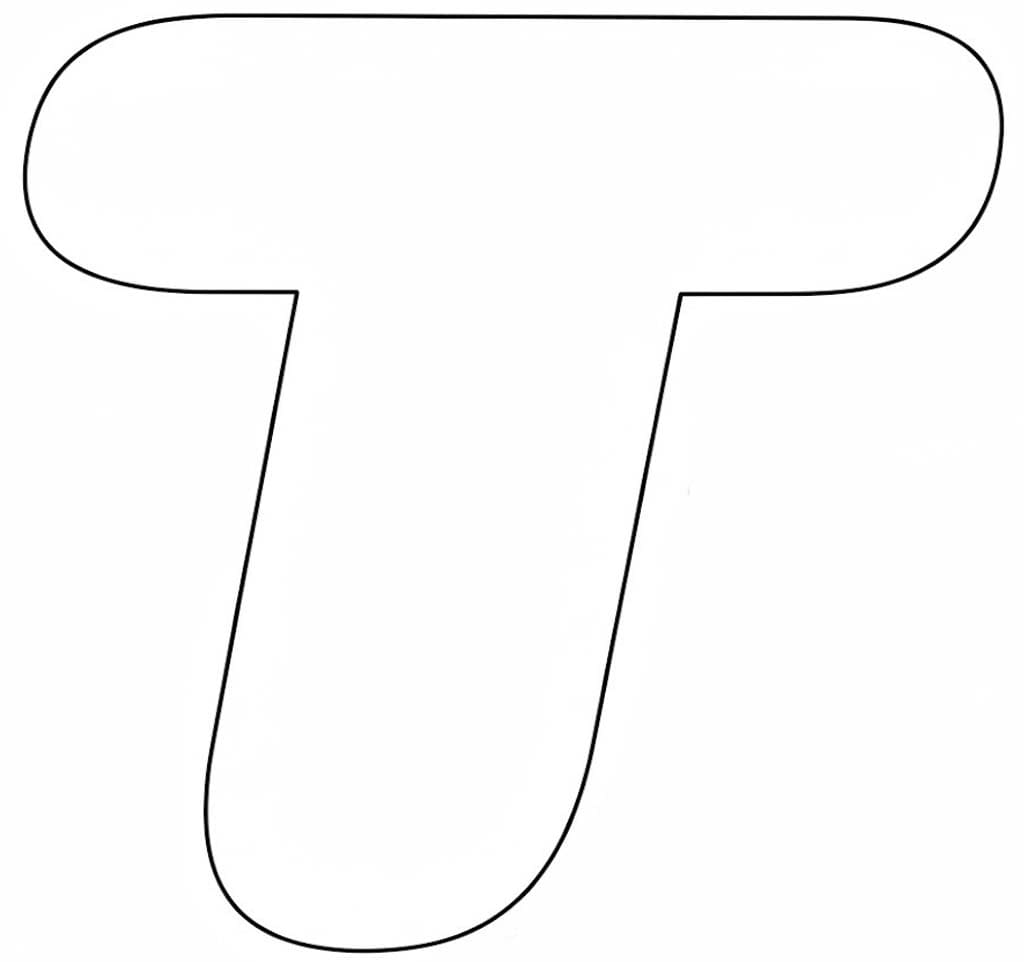 Fise de colorat cu Desenează Litera T imprimabil gratuit