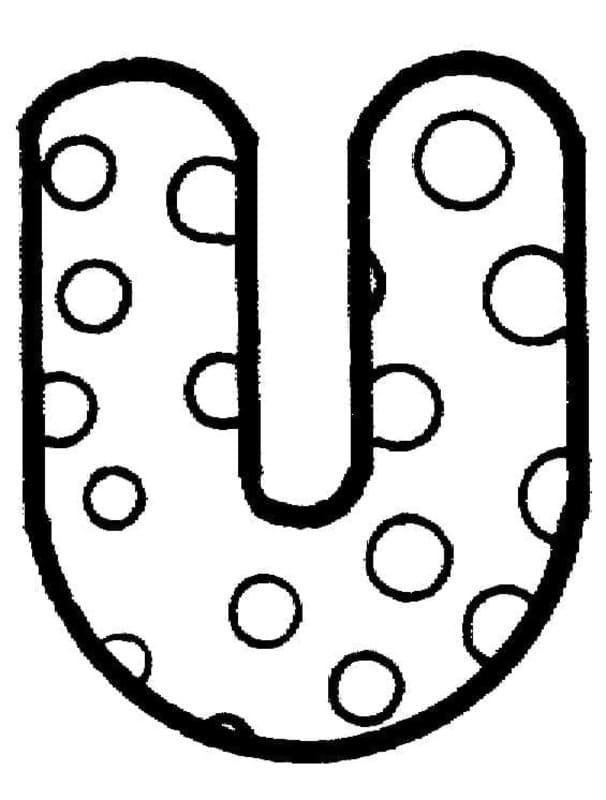 Fise de colorat cu Desenează Litera U bazic la copii