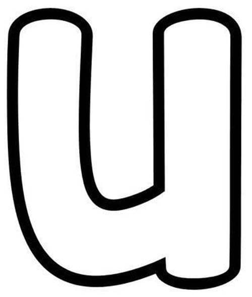 Fise de colorat cu Desenează Litera U