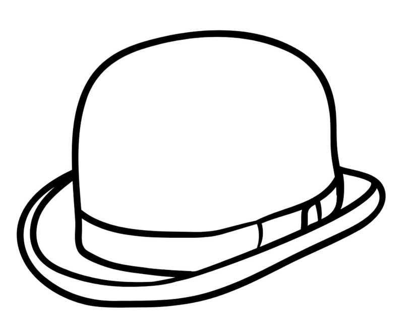 Fise de colorat cu Desenează Pălărie bazic