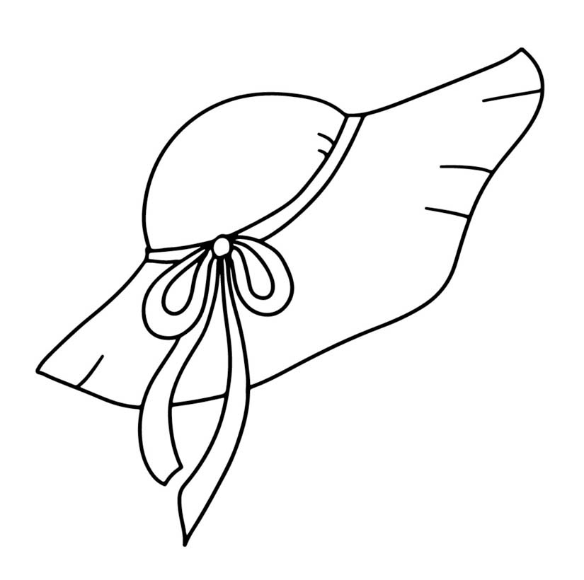 Fise de colorat cu Desenează Pălărie gratuit bazic