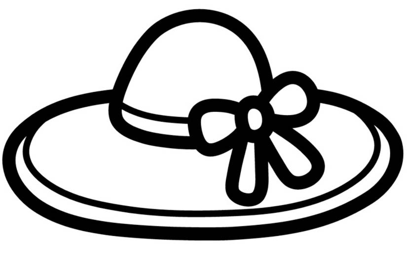 Fise de colorat cu Desenează Pălărie gratuit uşor