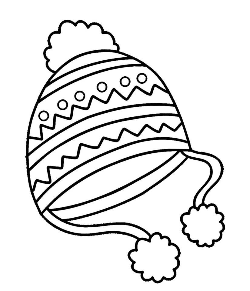 Fise de colorat cu Desenează Pălărie imprimabil bazic