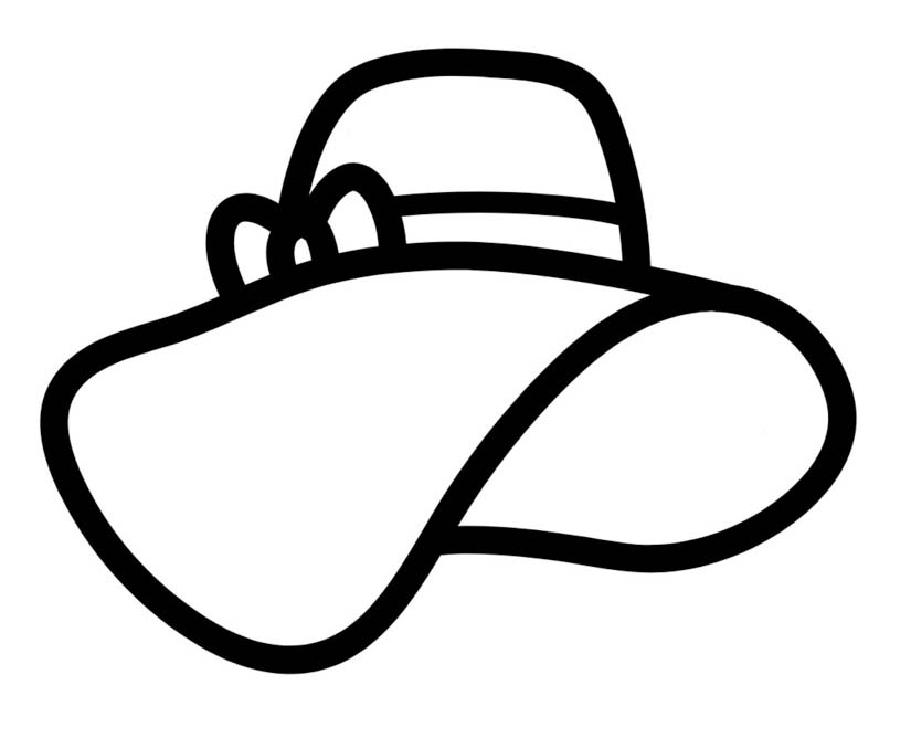 Fise de colorat cu Desenează Pălărie imprimabil gratuit uşor