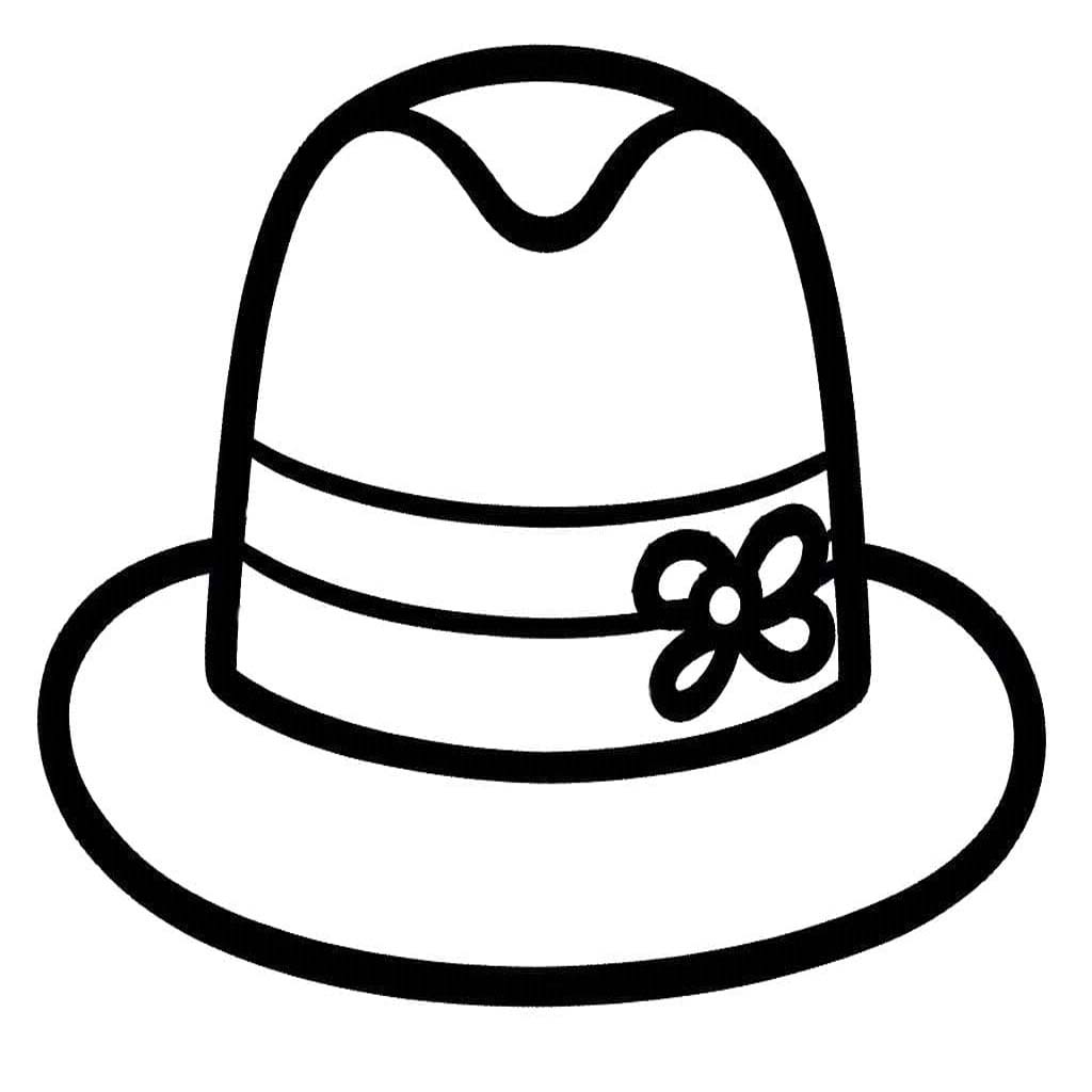 Fise de colorat cu Desenează Pălărie imprimabil gratuit