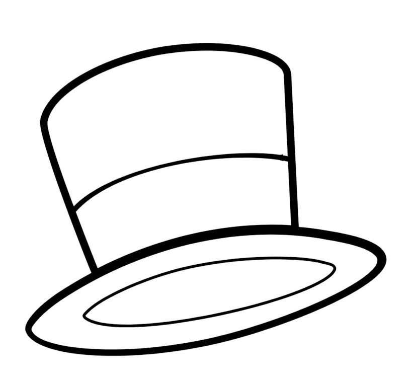 Fise de colorat cu Desenează Pălărie imprimabil pentru copii
