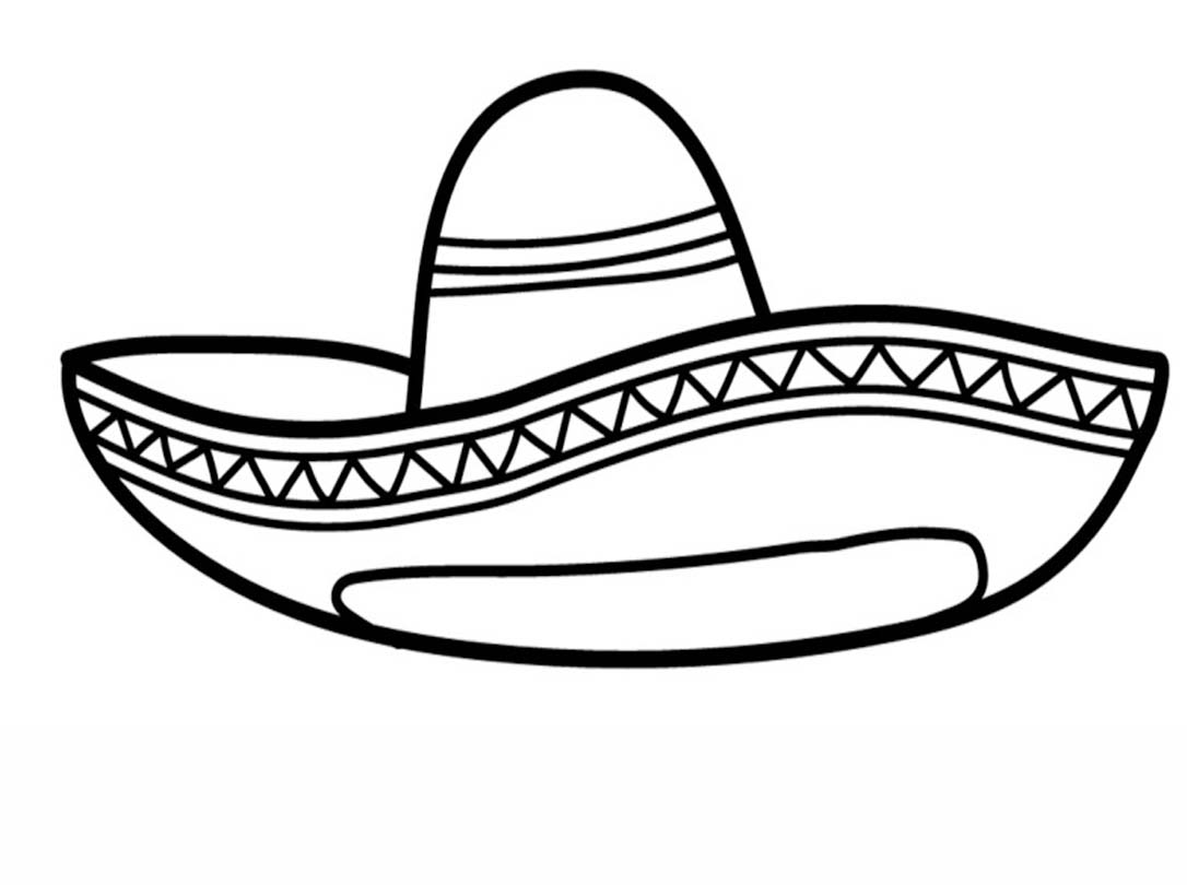 Fise de colorat cu Desenează Pălărie imprimabil simplu