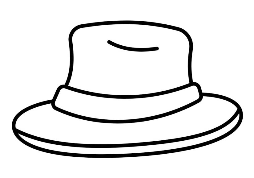 Fise de colorat cu Desenează Pălărie imprimabil uşor