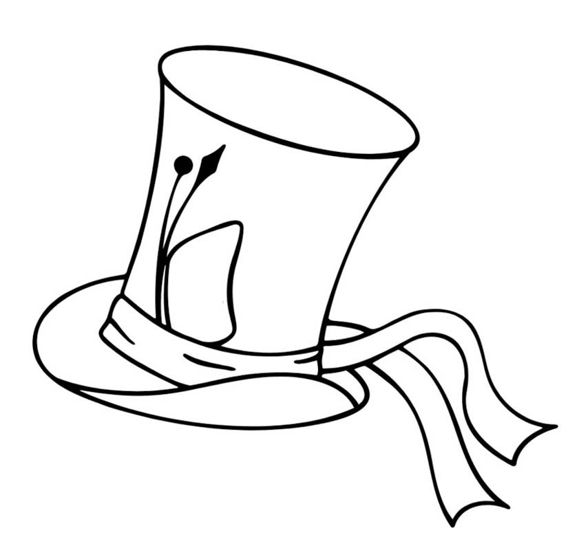 Fise de colorat cu Desenează Pălărie imprimabil