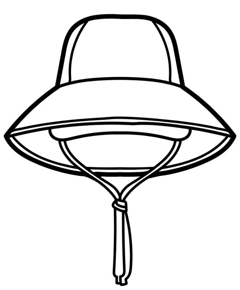 Fise de colorat cu Desenează Pălărie la copii