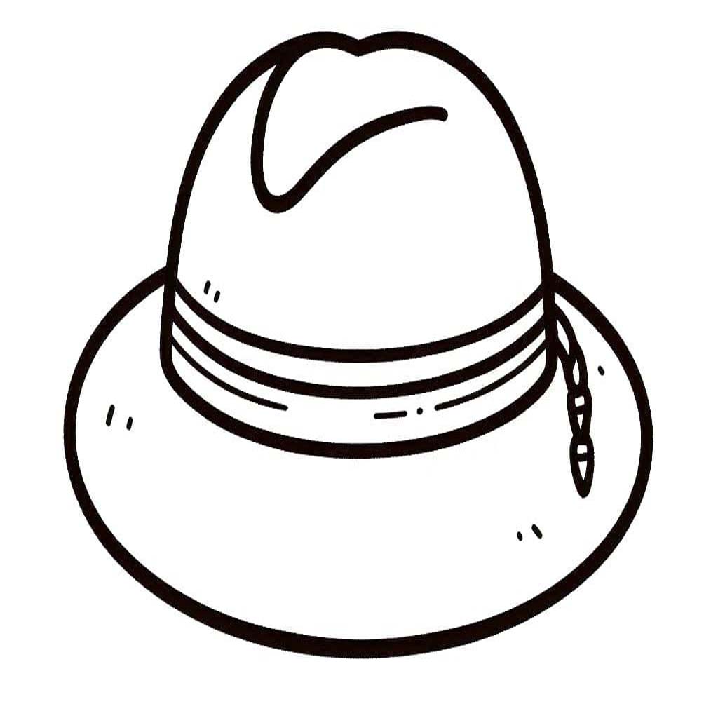 Fise de colorat cu Desenează Pălărie