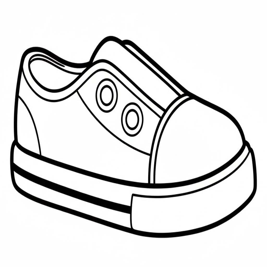 Fise de colorat cu Desenează Pantofi bazic
