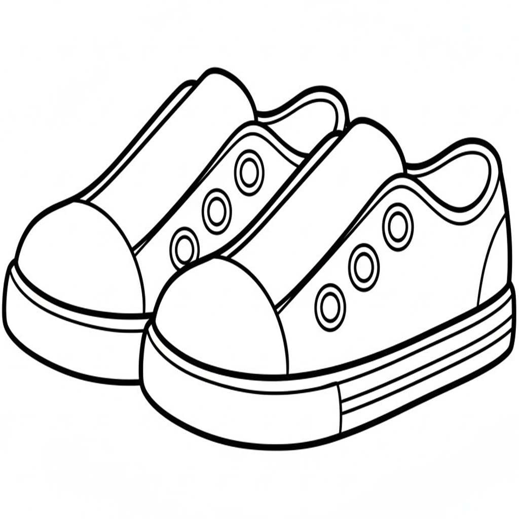 Fise de colorat cu Desenează Pantofi gratuit pentru copii