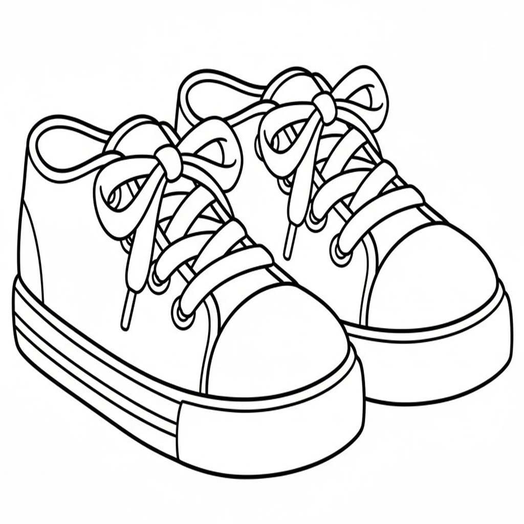 Fise de colorat cu Desenează Pantofi imprimabil