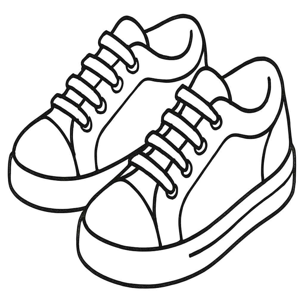 Fise de colorat cu Desenează Pantofi pentru copii