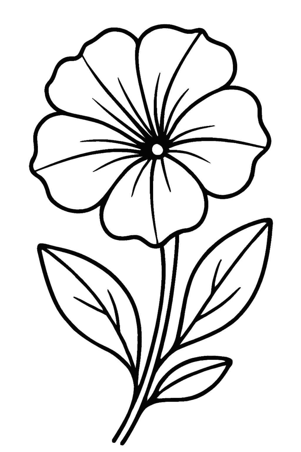 Fise de colorat cu Desenează Petunie gratuit bazic