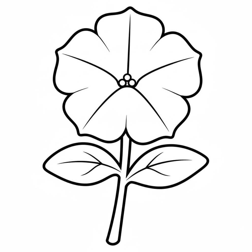 Fise de colorat cu Desenează Petunie imprimabil gratuit bazic