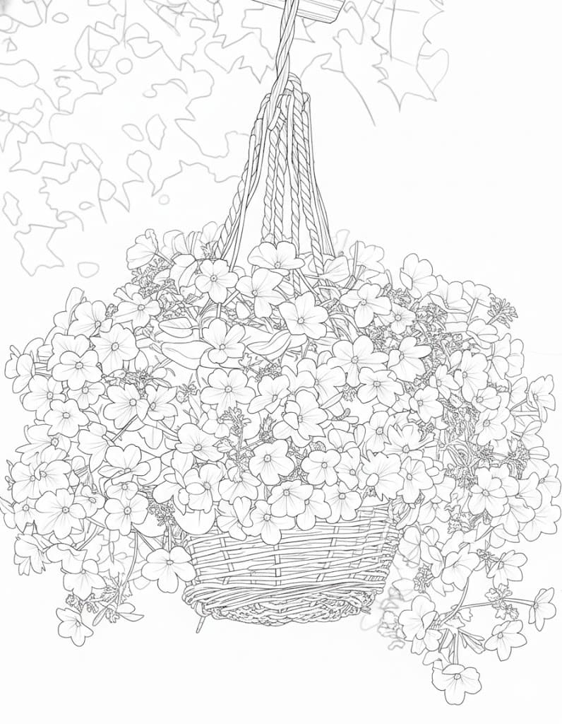 Fise de colorat cu Desenează Petunie imprimabil gratuit