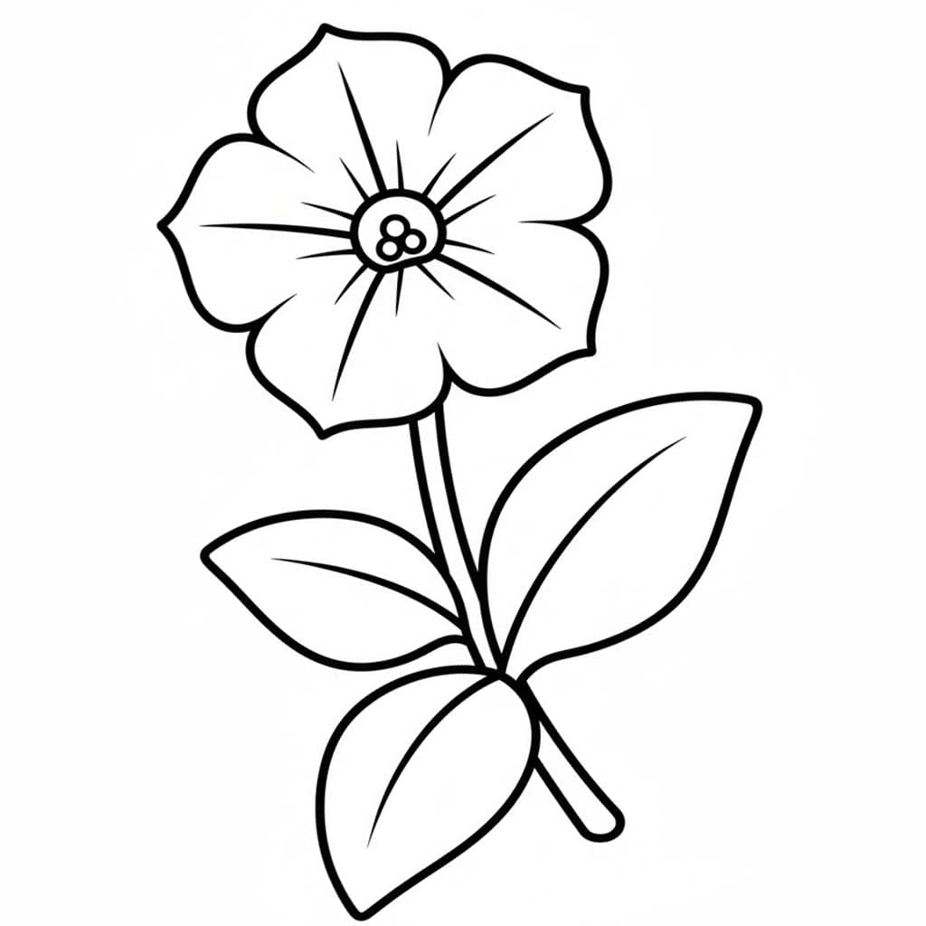 Fise de colorat cu Desenează Petunie imprimabil pentru copii
