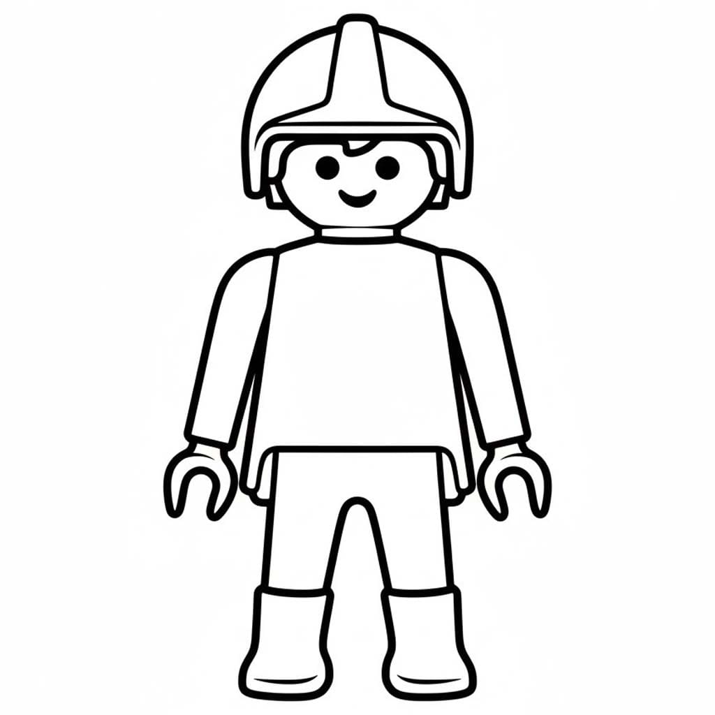 Fise de colorat cu Desenează Playmobil gratuit bazic