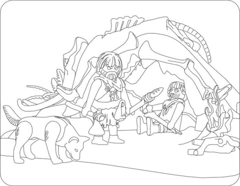 Fise de colorat cu Desenează Playmobil imprimabil bazic