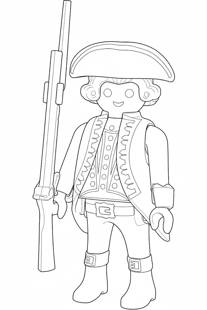 Fise de colorat cu Desenează Playmobil imprimabil pentru copii