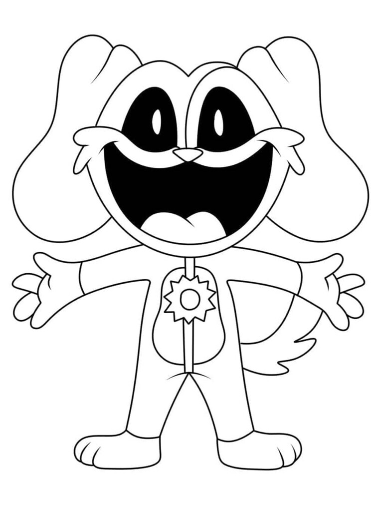 Fise de colorat cu Desenează Smiling Critters imprimabil simplu