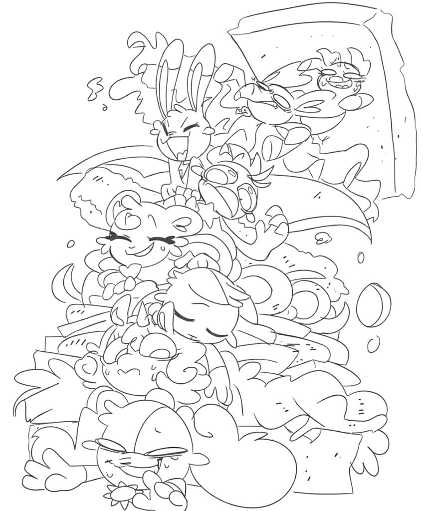 Fise de colorat cu Desenează Smiling Critters