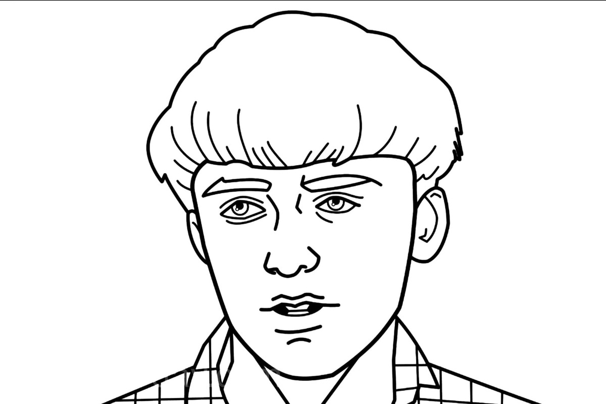 Fise de colorat cu Desenează Stranger Things imprimabil uşor