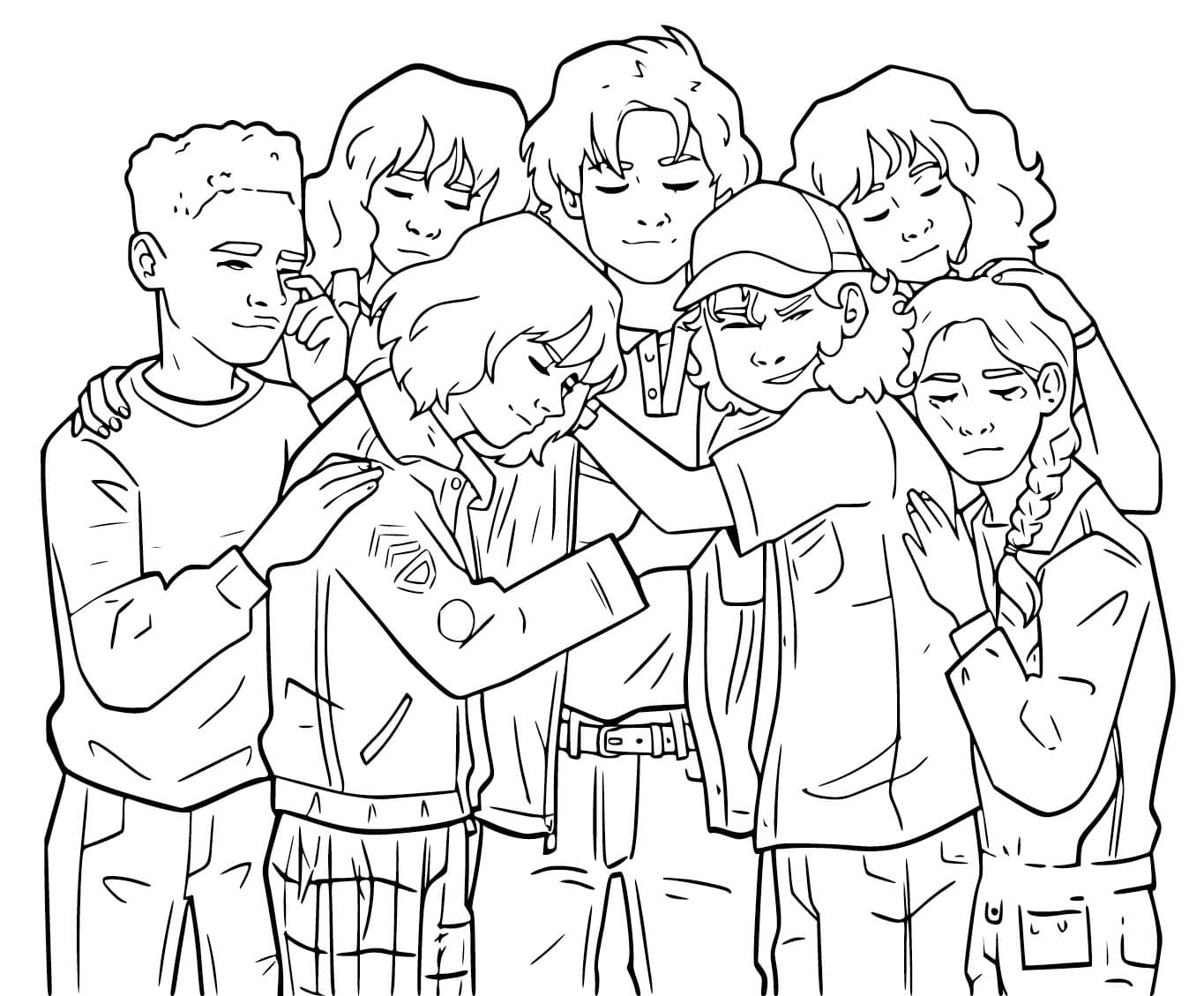 Planse de colorat cu Stranger Things